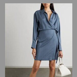 Victoria Beckham  Silk Mini Wrap Dress (Size UK 14 / US 10)